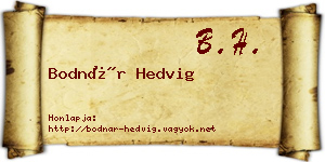Bodnár Hedvig névjegykártya